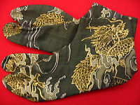 和柄足袋 義若オリジナル 金彩雲龍